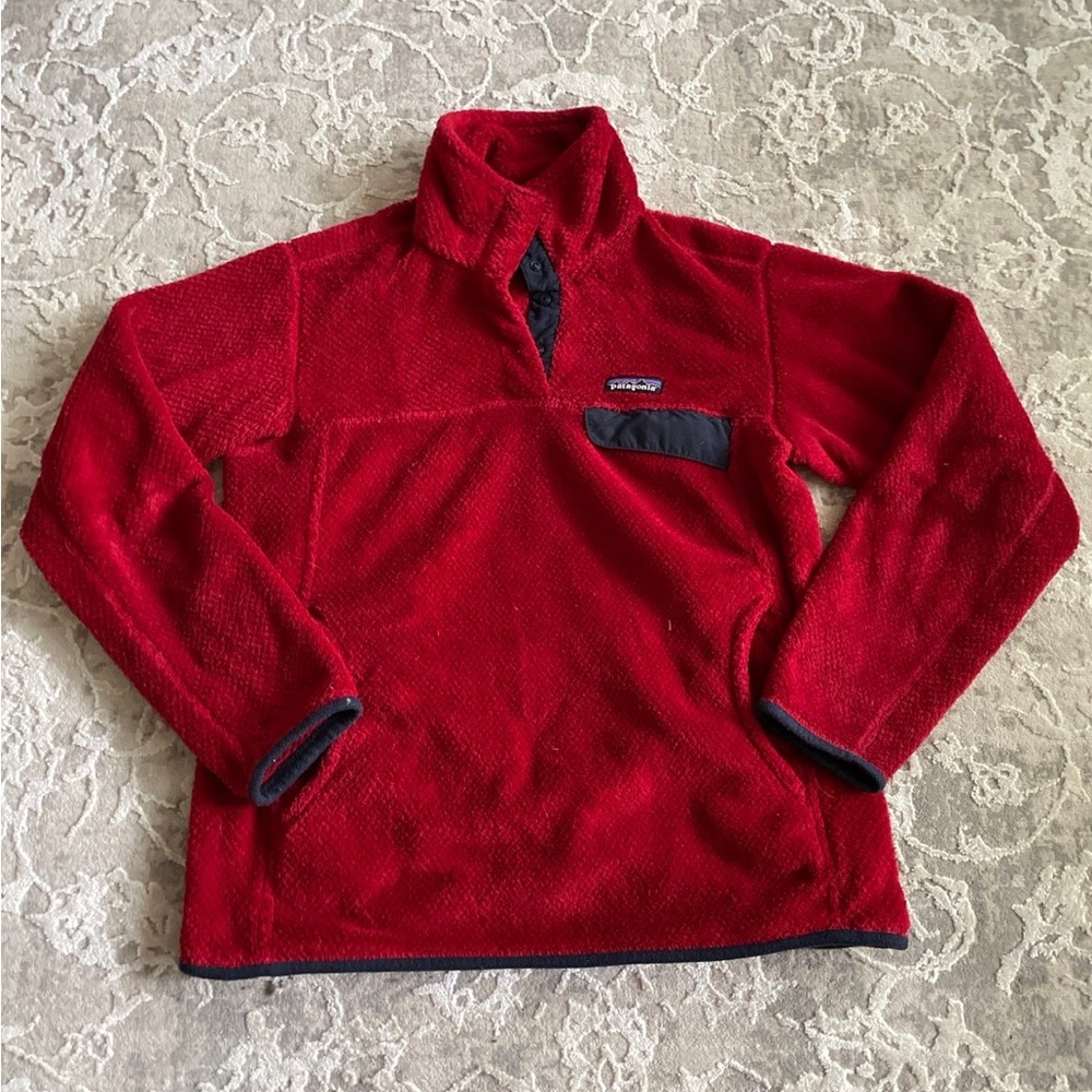 Red Patagonia Fleece Pullover